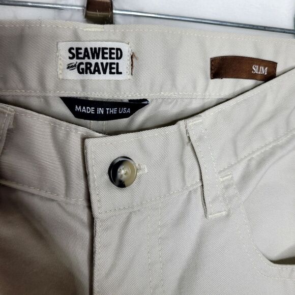 Seaweed And Gravel Slim Chino Pants Size 30 - Picture 4 of 9